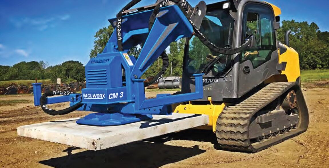 Vacuworx CM3 izando losa de concreto
